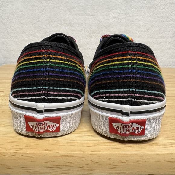 Vans Pride Love Is Love Unisex Black Canvas Low Top Sneakers Mens 6.5 Womens 8 - Picture 3 of 10